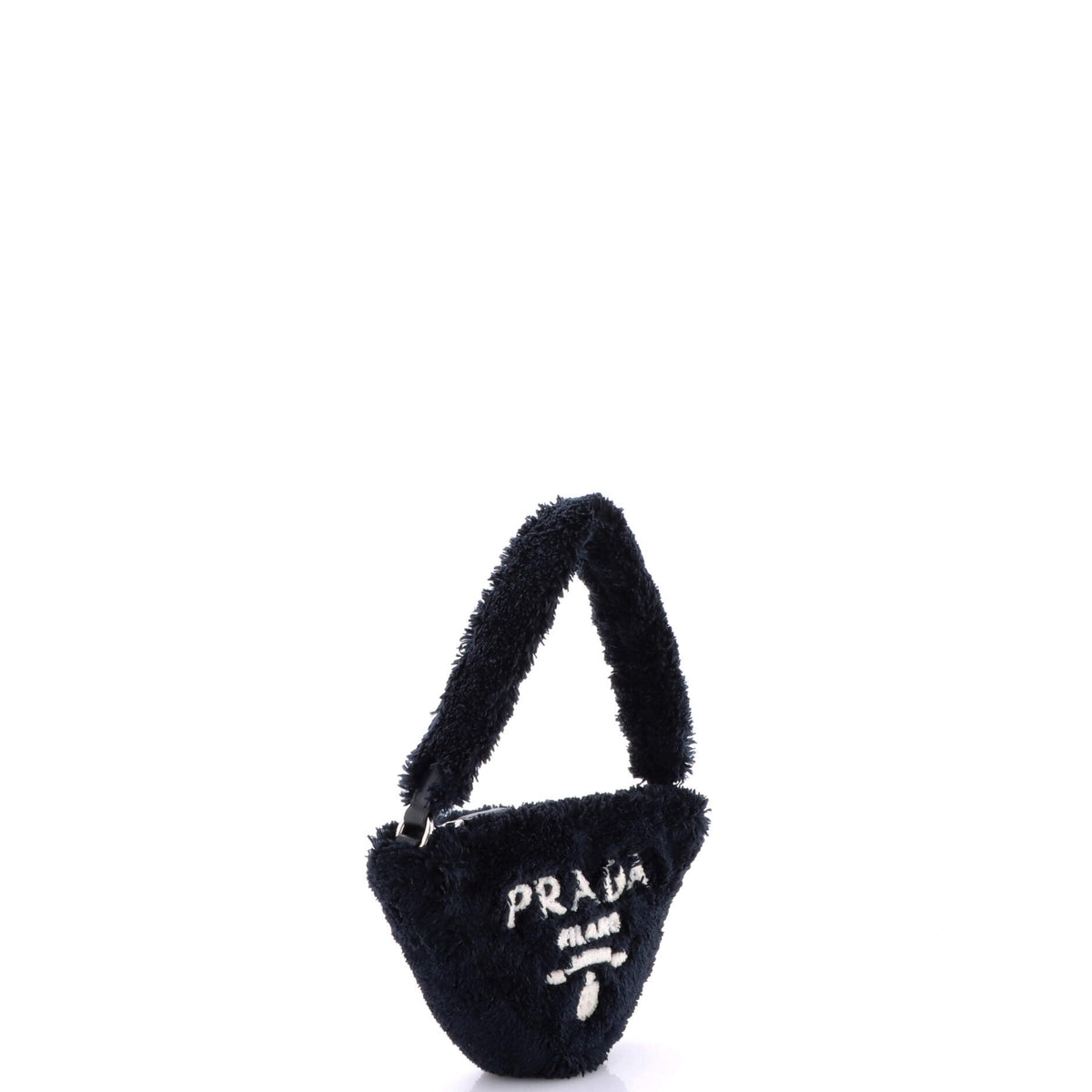 Triangle Top Handle Pouch Bag Terry Cloth Mini