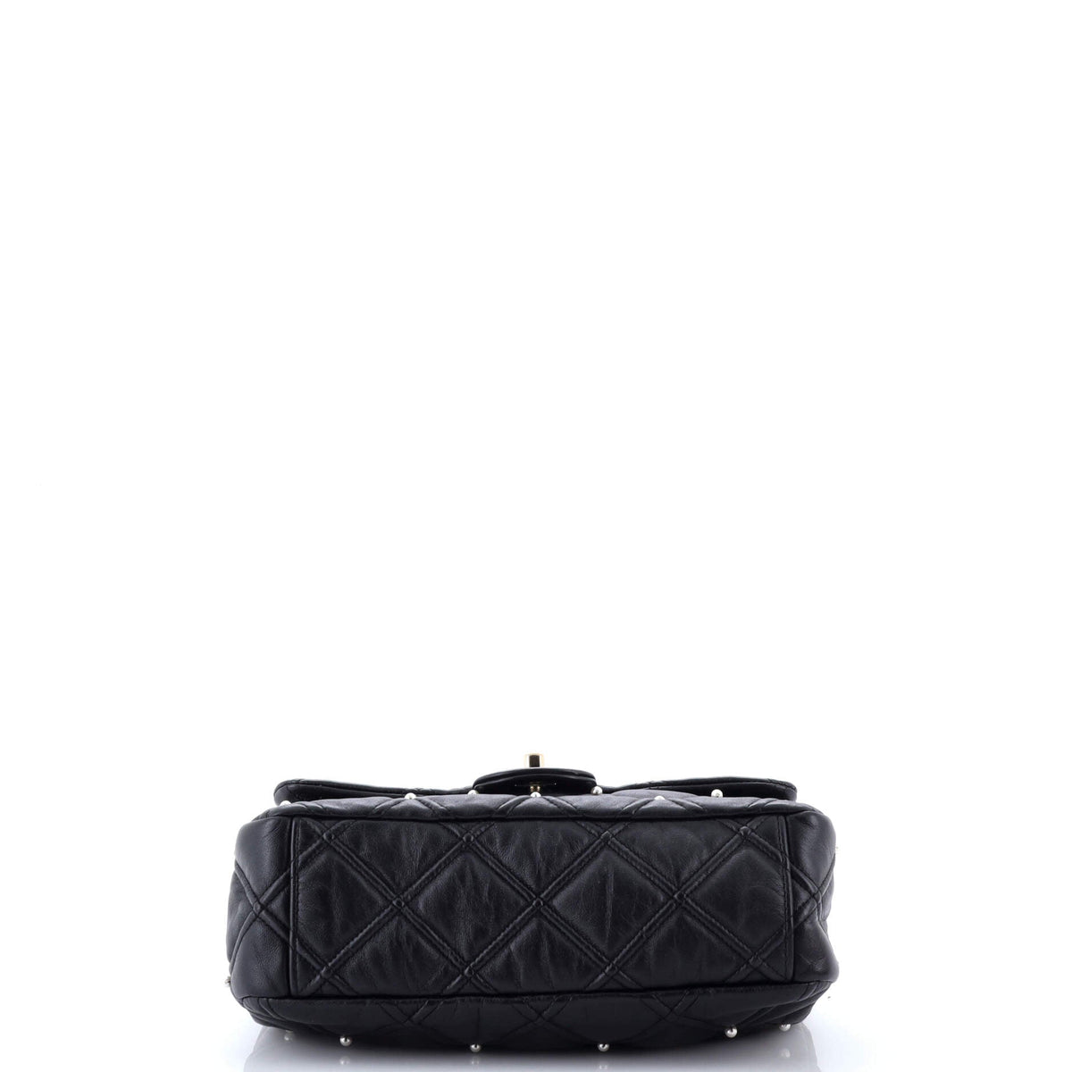 CC Flap Bag Pearl Studded Quilted Lambskin Medium