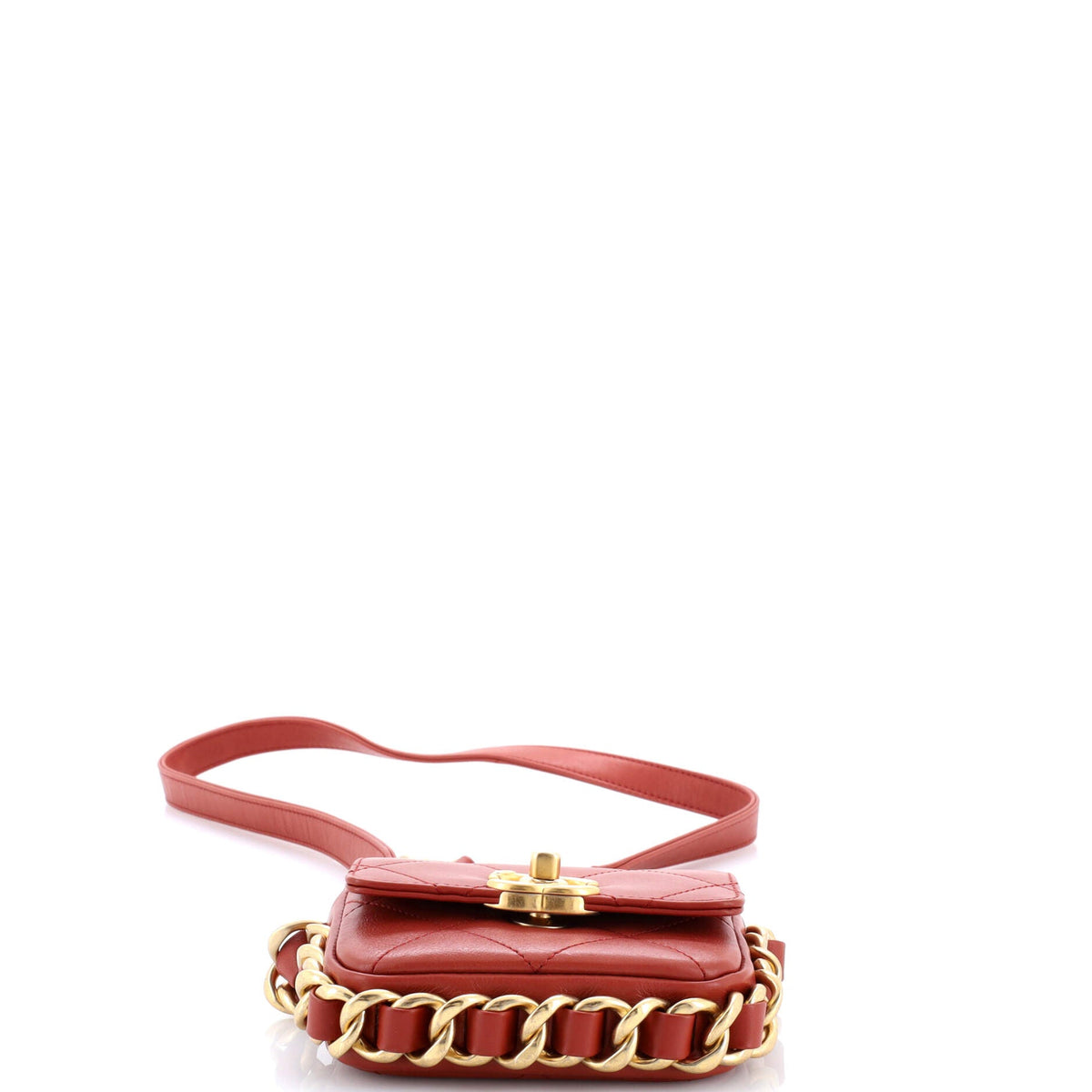Framing Chain Flap Bag Quilted Calfskin Mini