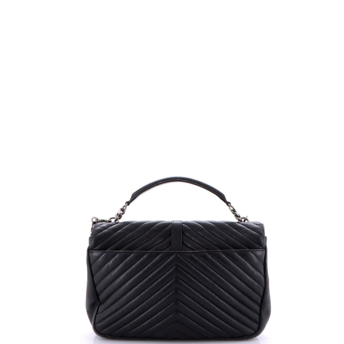 Classic Monogram College Bag Matelasse Chevron Leather Large