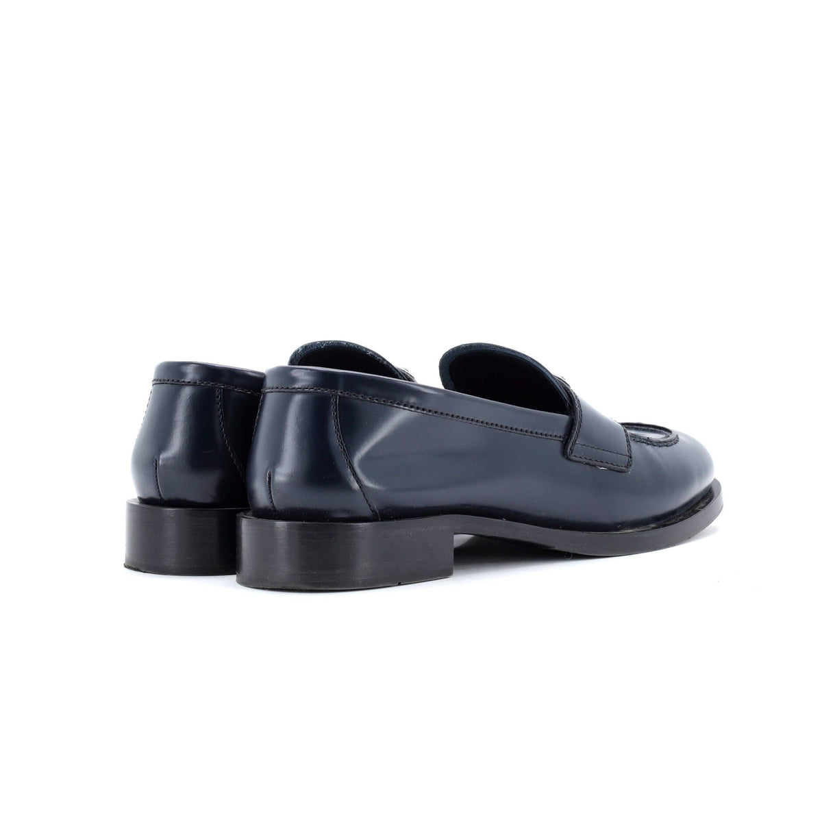 Women's Triangle Logo Loafers Spazzolato Leather