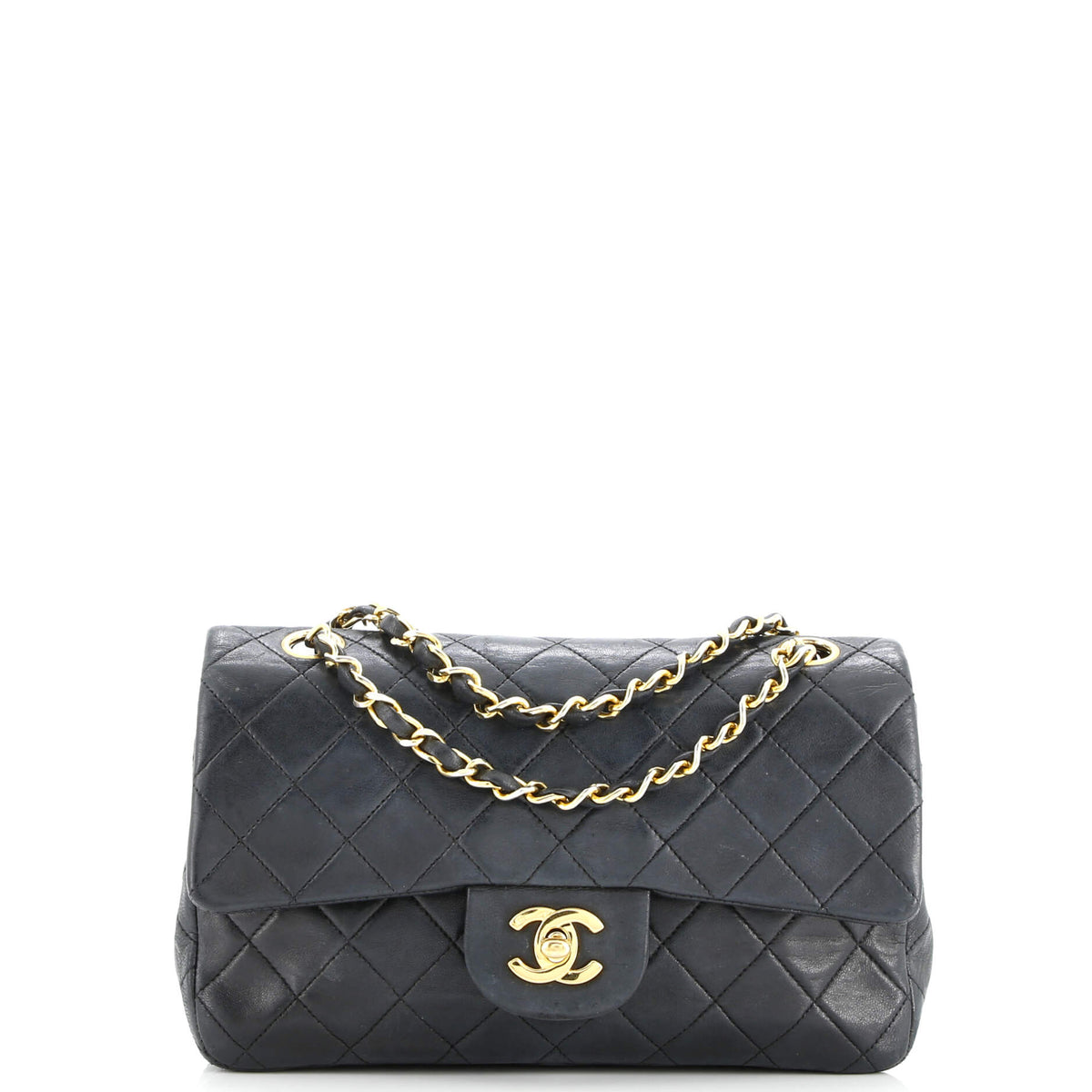 Vintage Classic Double Flap Bag Quilted Lambskin Small