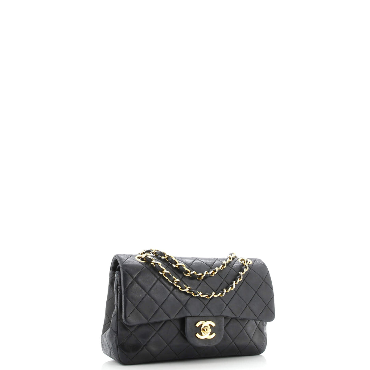 Vintage Classic Double Flap Bag Quilted Lambskin Small