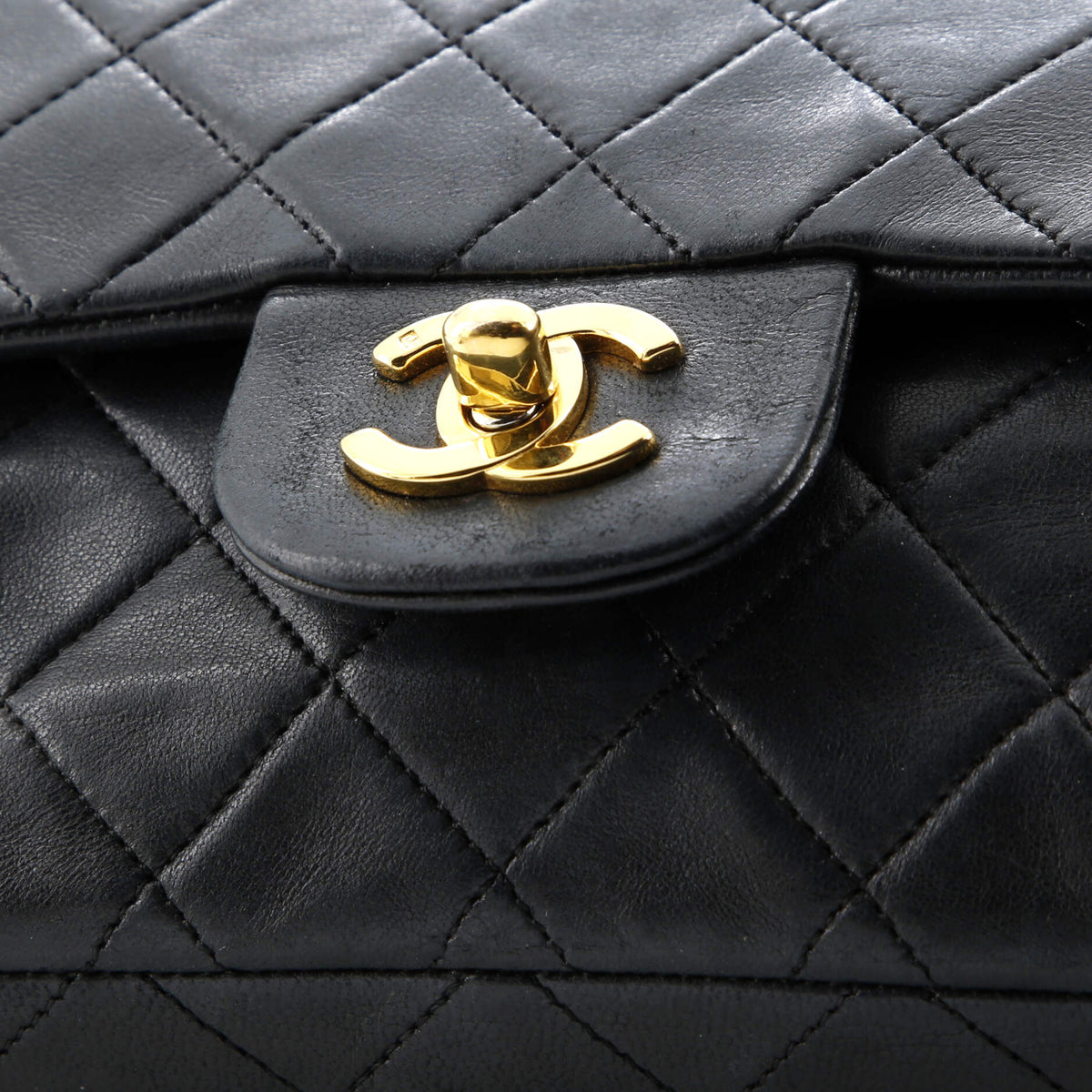 Vintage Classic Double Flap Bag Quilted Lambskin Small