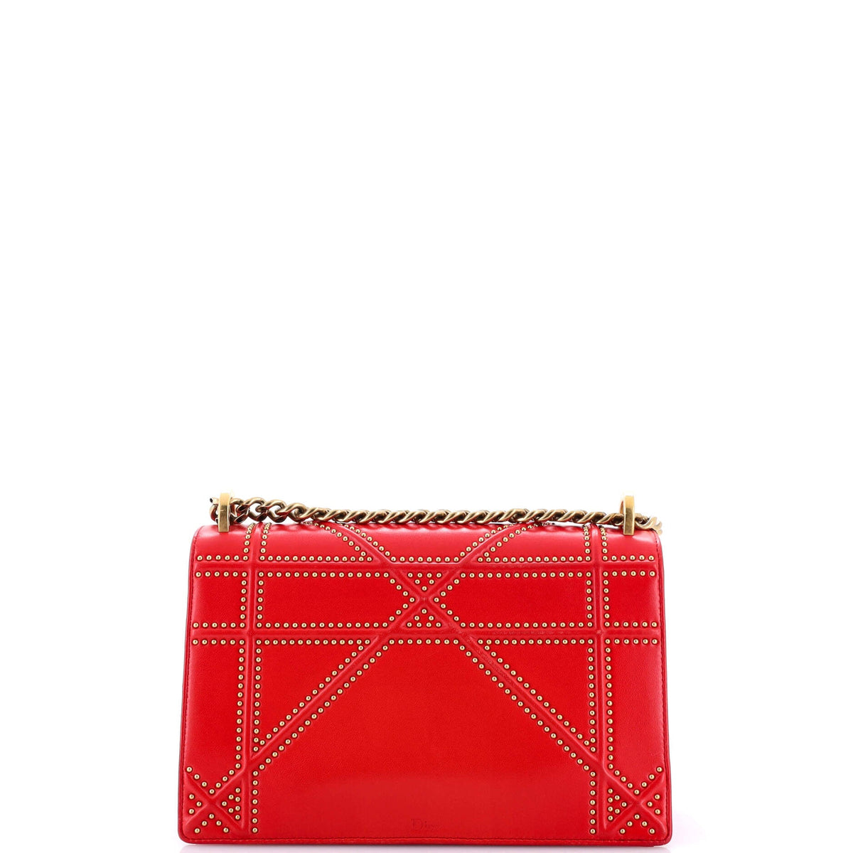 Diorama Flap Bag Studded Leather Small
