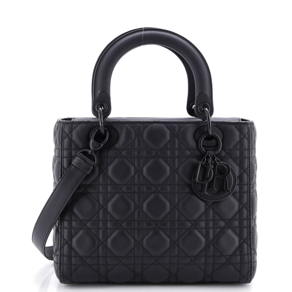Ultra Matte Lady Dior Bag Cannage Quilt Calfskin Medium