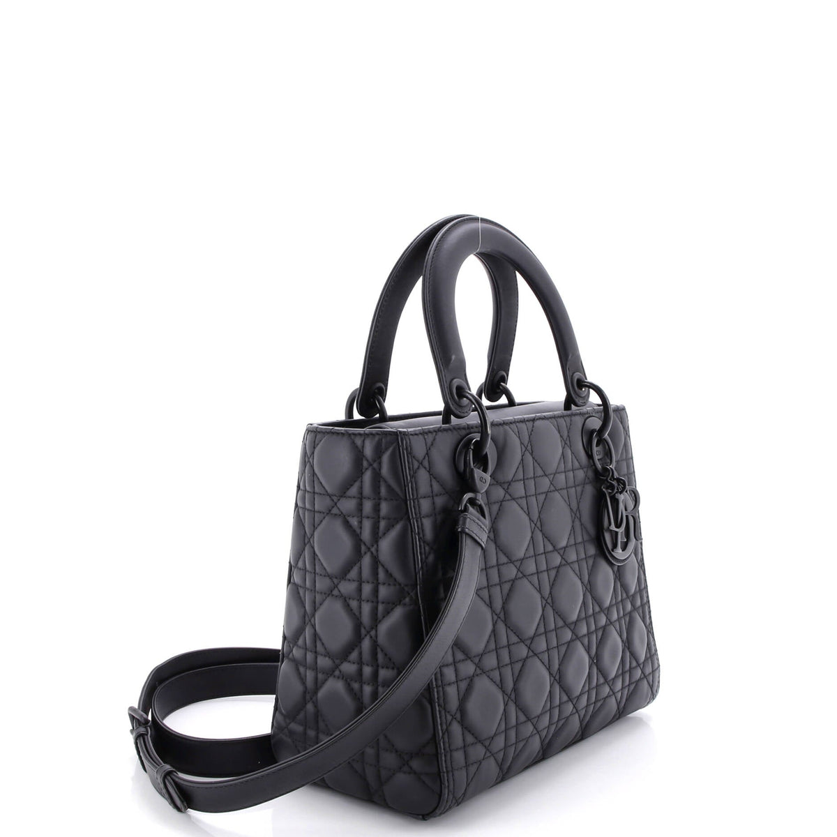 Ultra Matte Lady Dior Bag Cannage Quilt Calfskin Medium