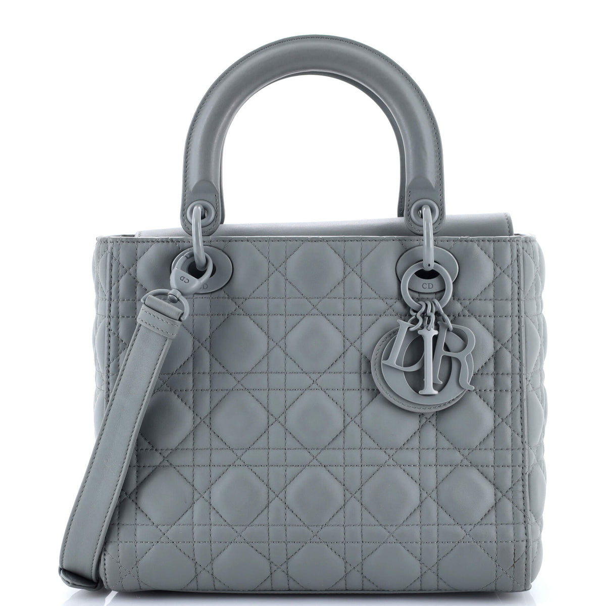 Ultra Matte Lady Dior Bag Cannage Quilt Calfskin Medium