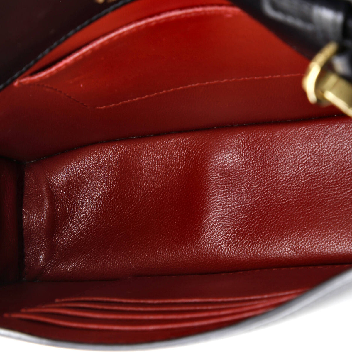 Convertible Flap Clutch with Chain City Calf and Saffiano