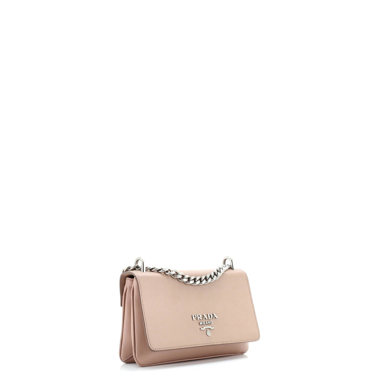 Chain Flap Crossbody Bag Saffiano and Soft Calf Small