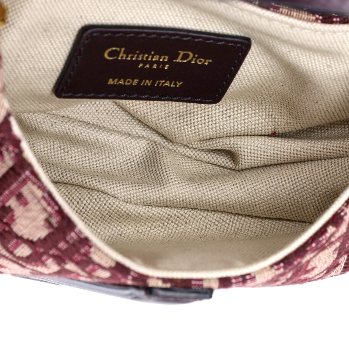 Saddle Handbag with Strap Oblique Canvas Mini