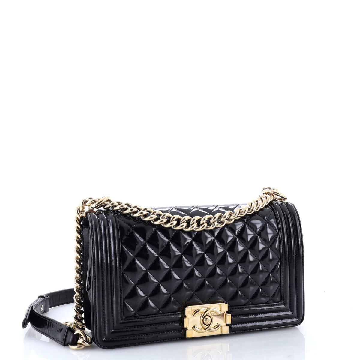 Boy Flap Bag Quilted Iridescent Glazed Calfskin Old Medium