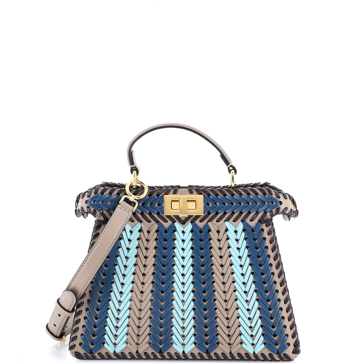 Peekaboo ISeeU Bag Woven Leather Small