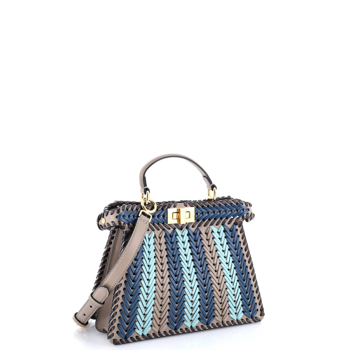 Peekaboo ISeeU Bag Woven Leather Small