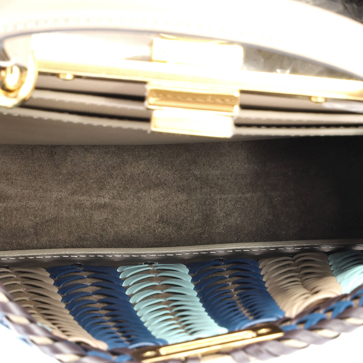 Peekaboo ISeeU Bag Woven Leather Small
