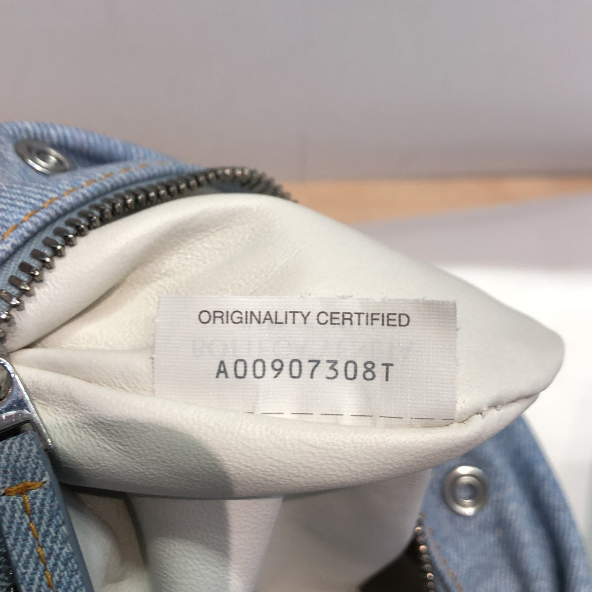 BV Jodie Hobo Shirt Effect Denim Mini