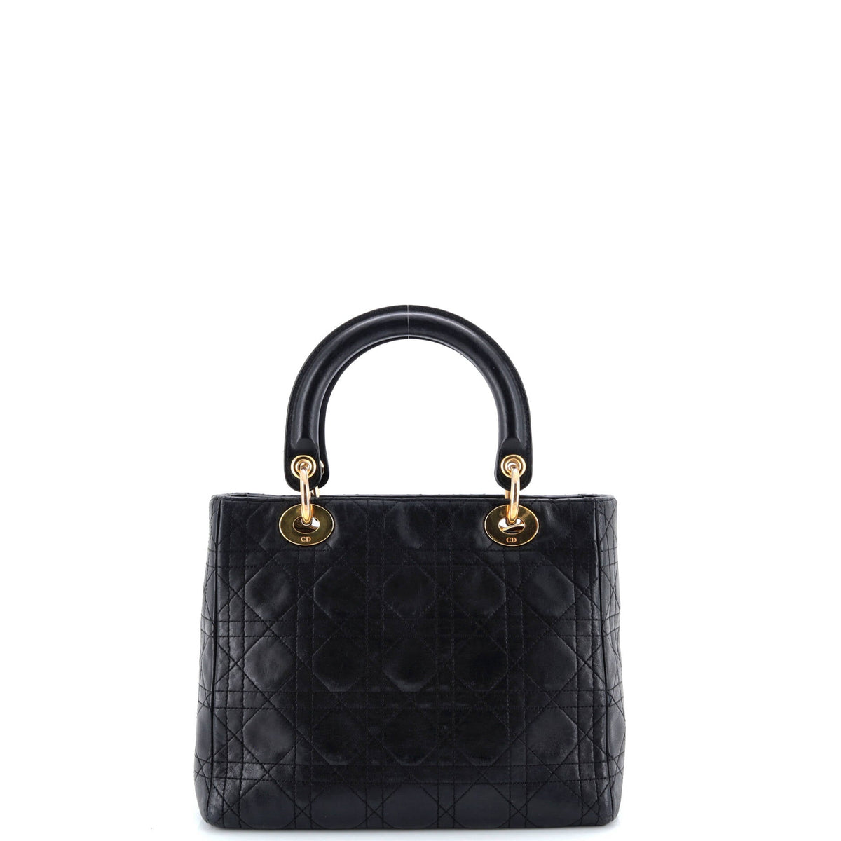 Vintage Lady Dior Bag Cannage Quilt Lambskin Medium