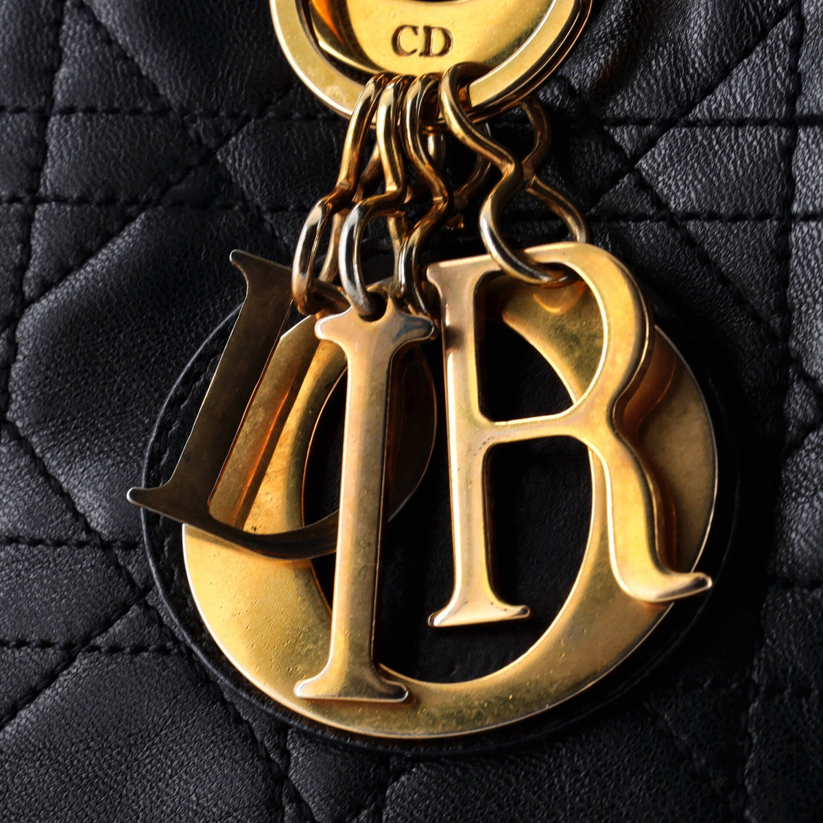 Vintage Lady Dior Bag Cannage Quilt Lambskin Medium