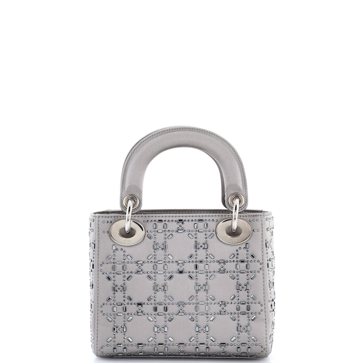 Lady Dior Bag Crystal Embellished Cannage Quilt Satin Mini