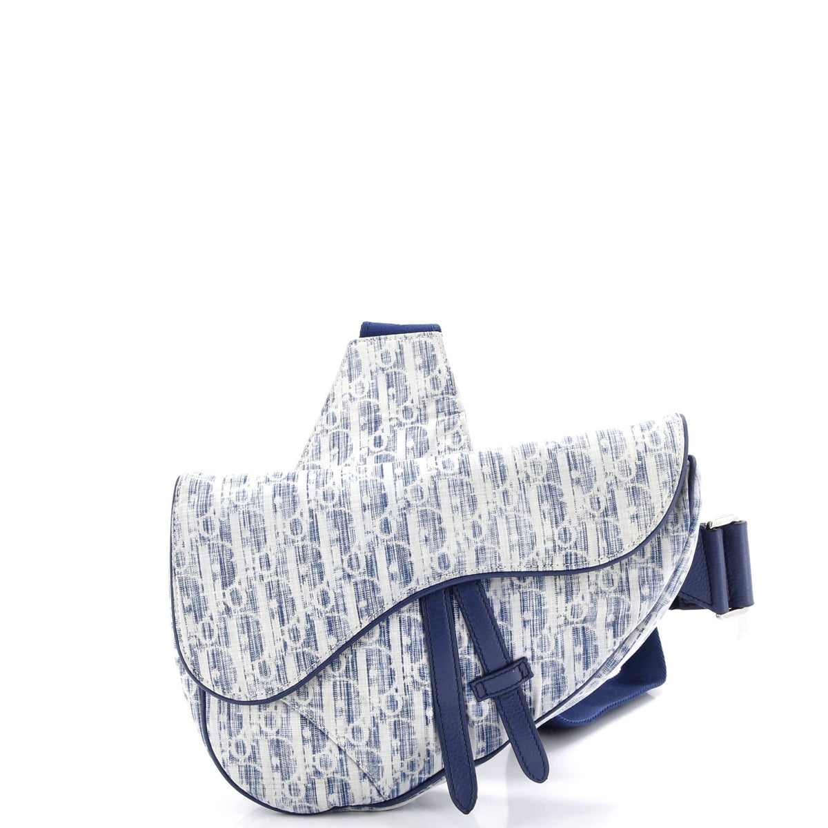 Saddle Crossbody Bag Oblique Kasuri Jacquard