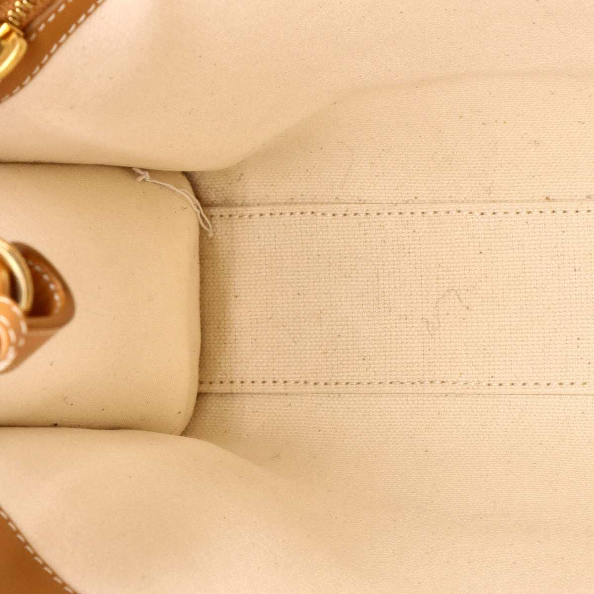 Vertical Cabas Tote Canvas with Leather Small