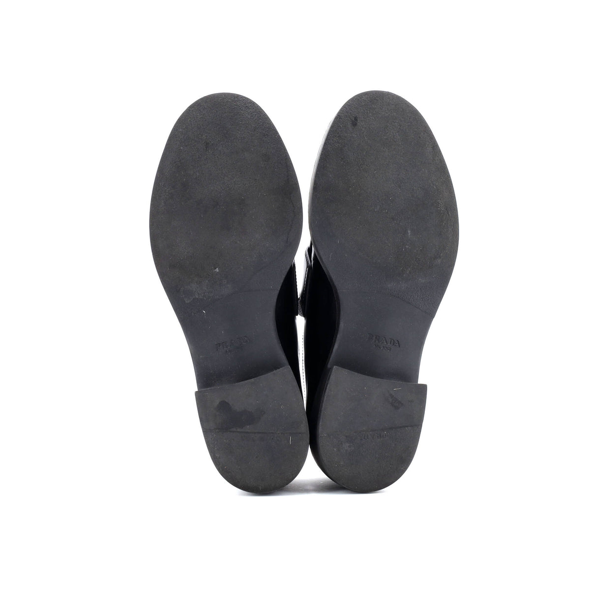 Women's Triangle Logo Loafers Spazzolato Leather