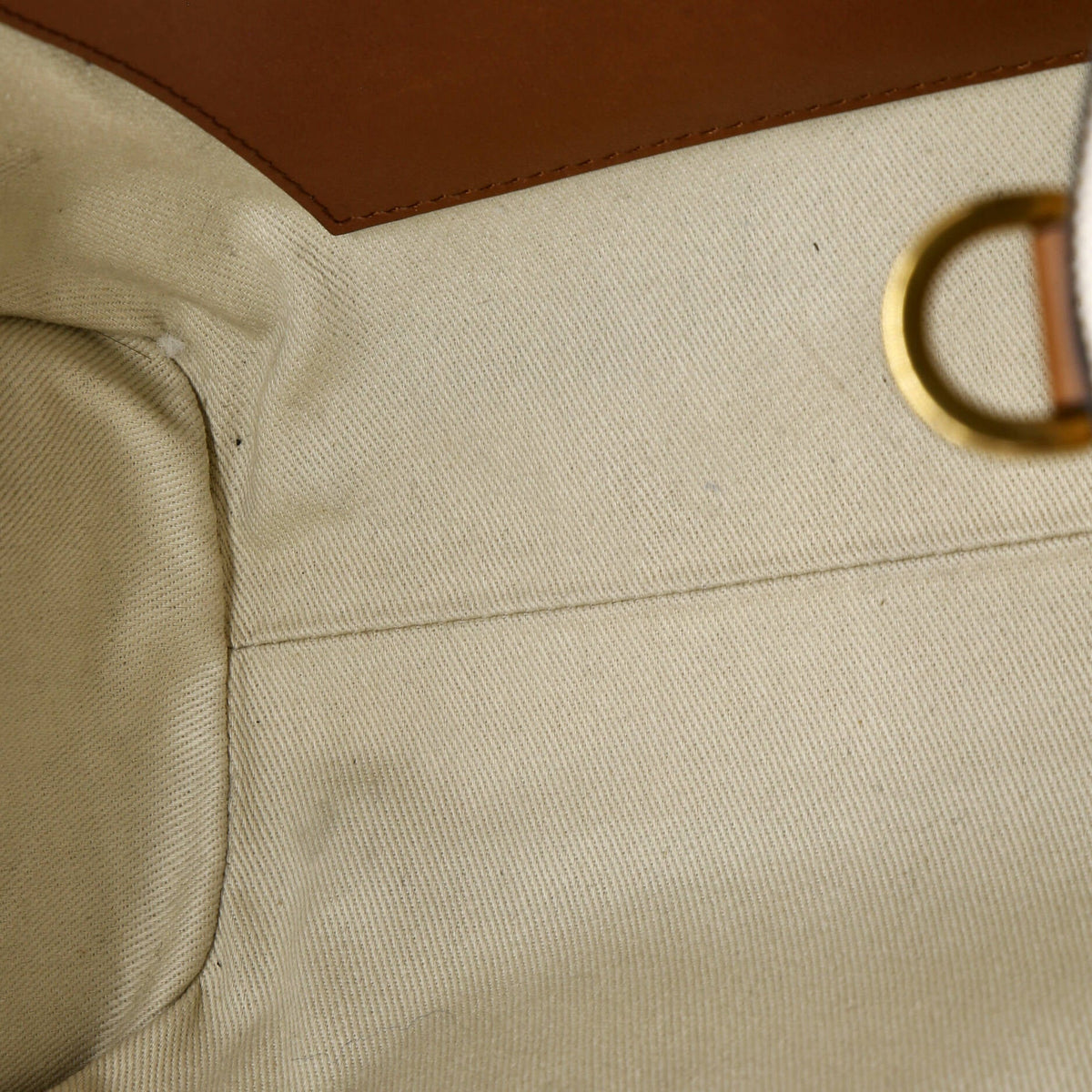VLogo Shopper Tote Canvas and Leather Small