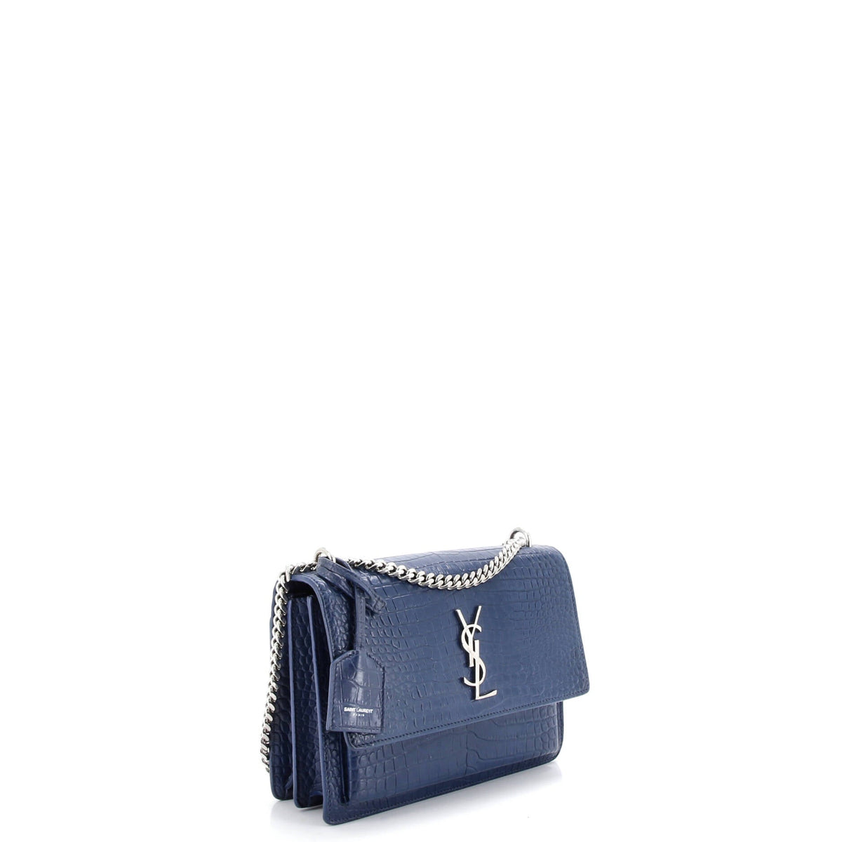 Sunset Crossbody Bag Crocodile Embossed Leather Medium