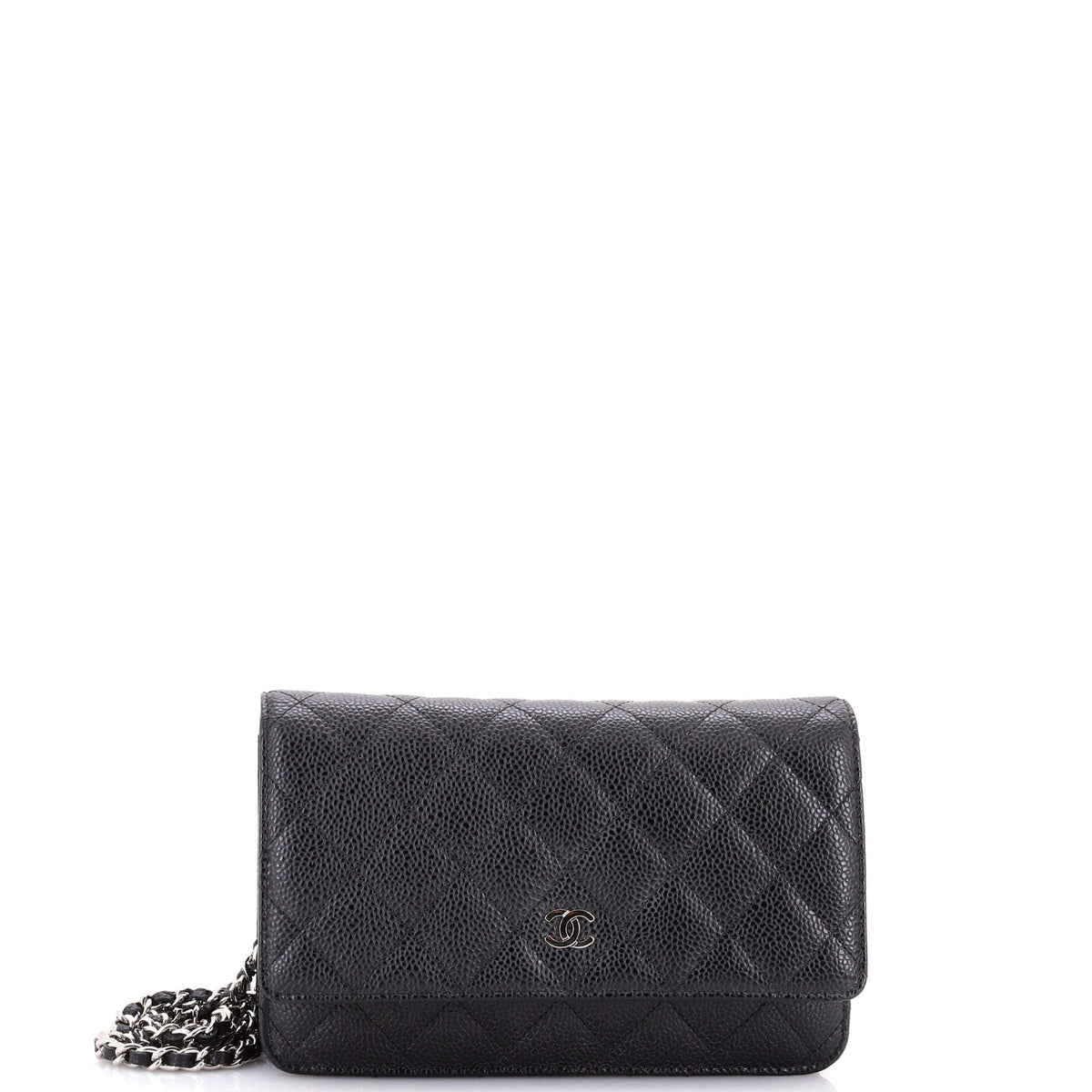 Wallet on Chain Quilted Caviar