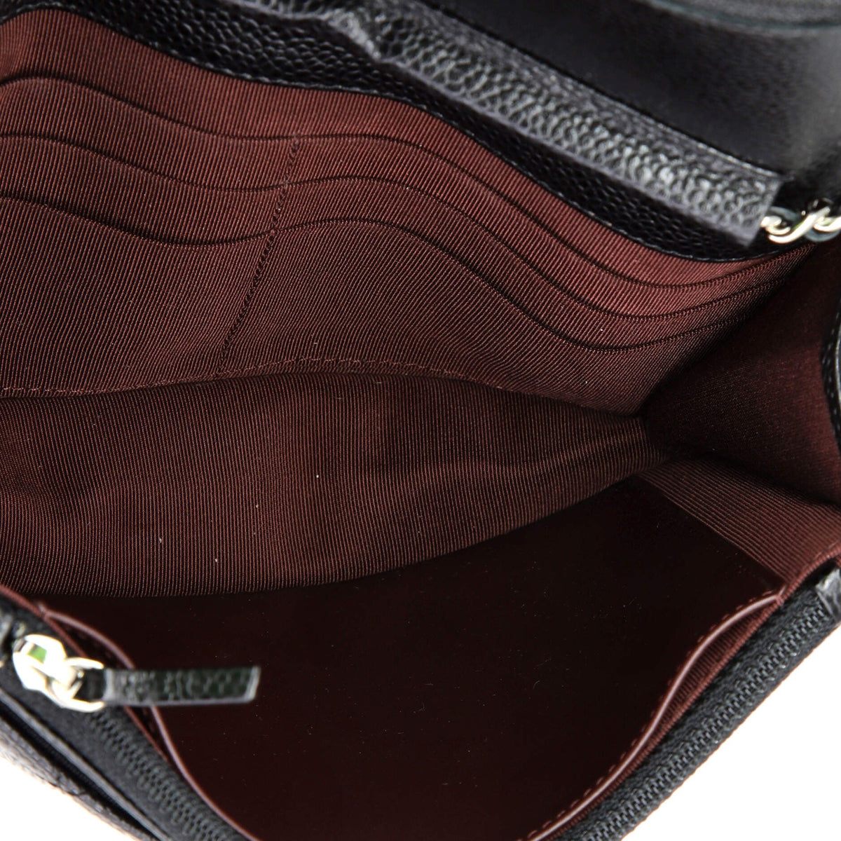 Wallet on Chain Quilted Caviar