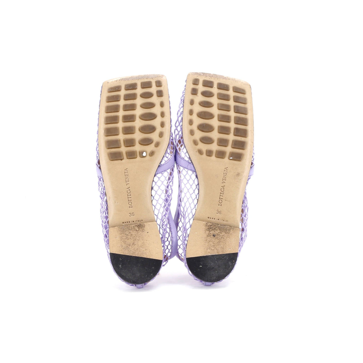 Women's Chain Stretch Ballerina Flats Mesh and Leather