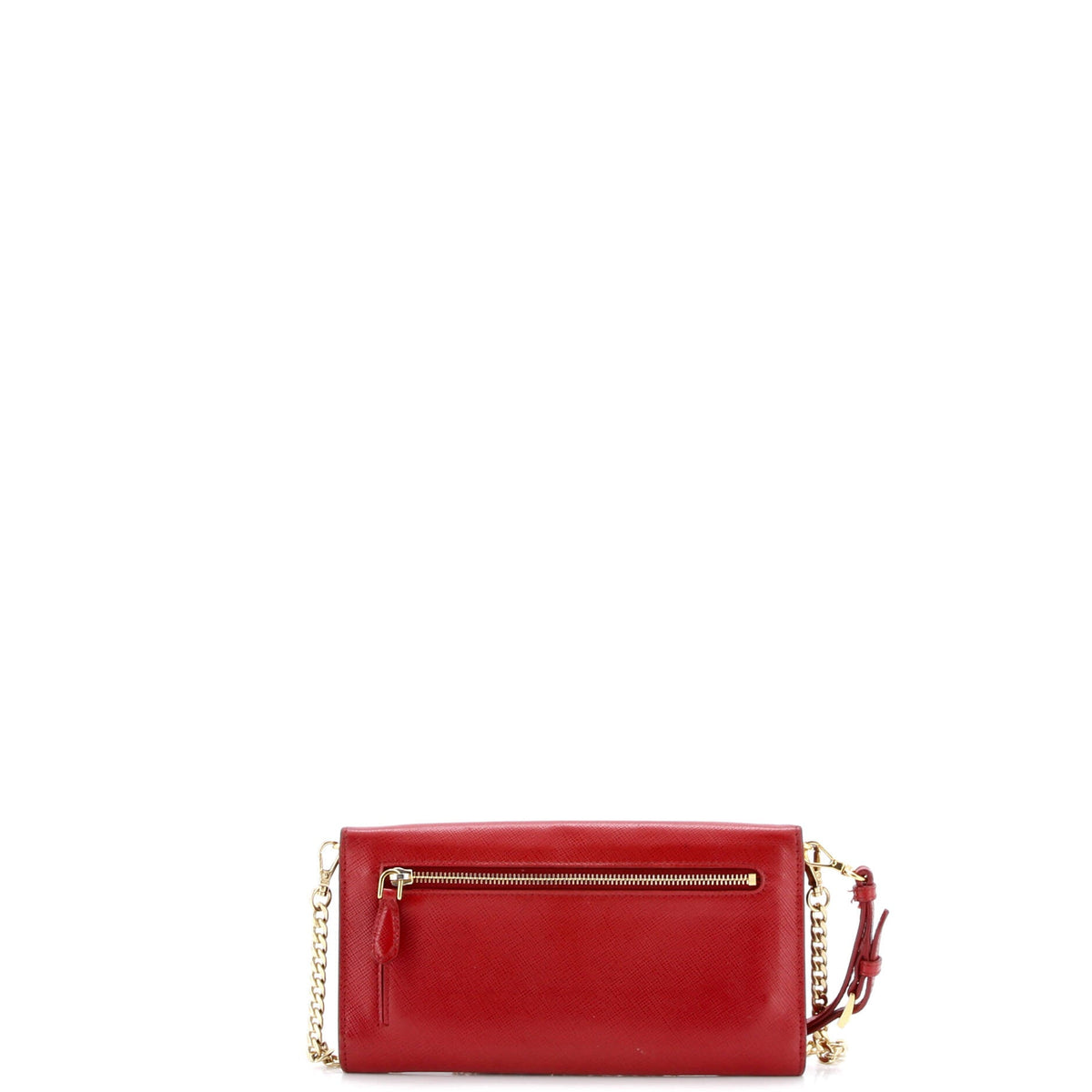 Envelope Wallet on Chain Saffiano Leather