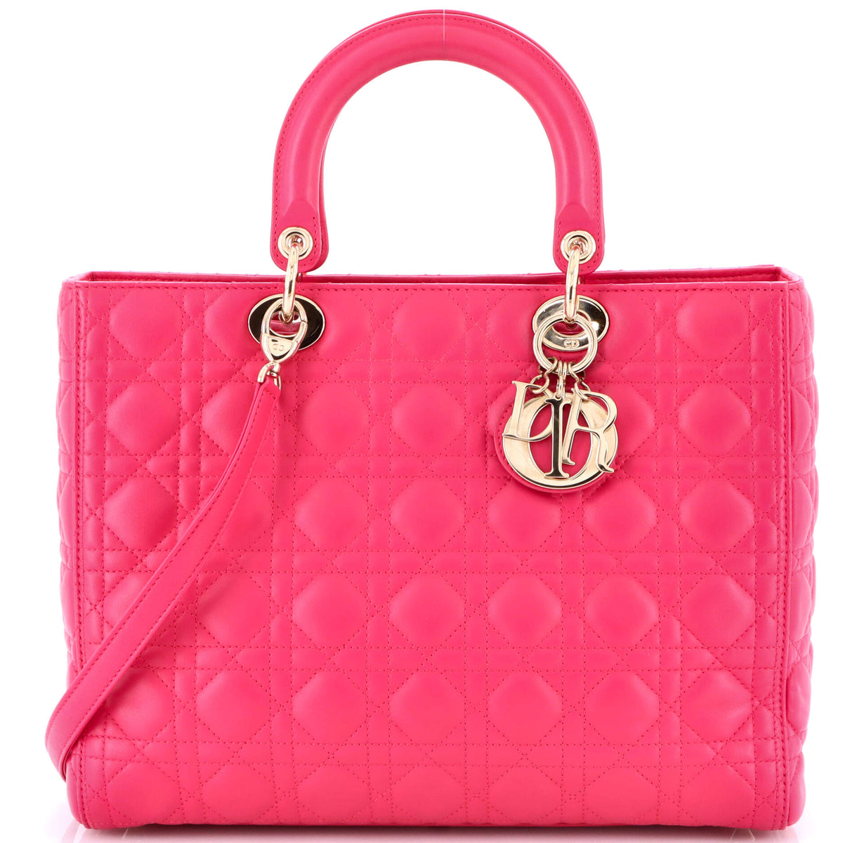 Lady Dior Bag Cannage Quilt Lambskin Large