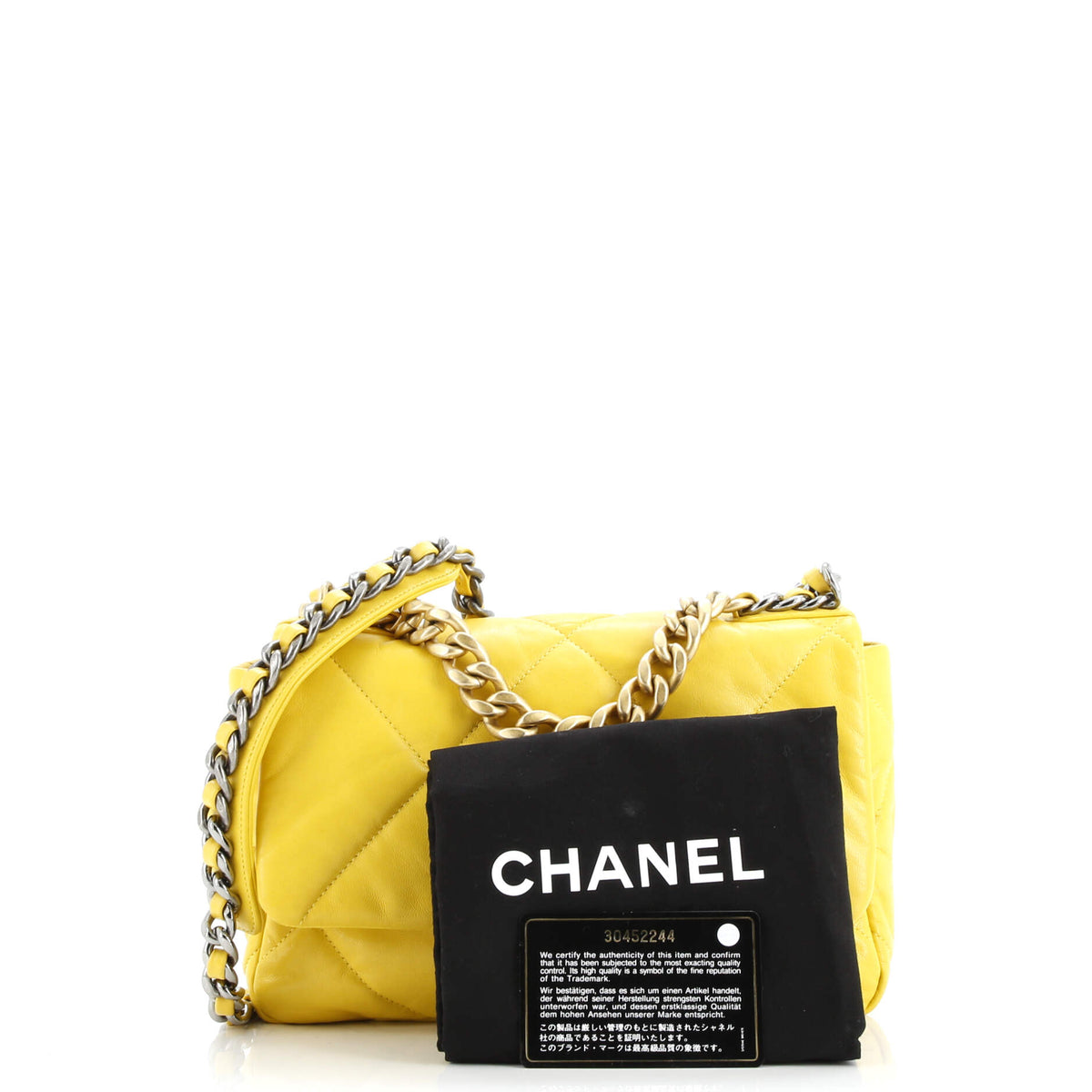 19 Flap Bag Quilted Leather Medium