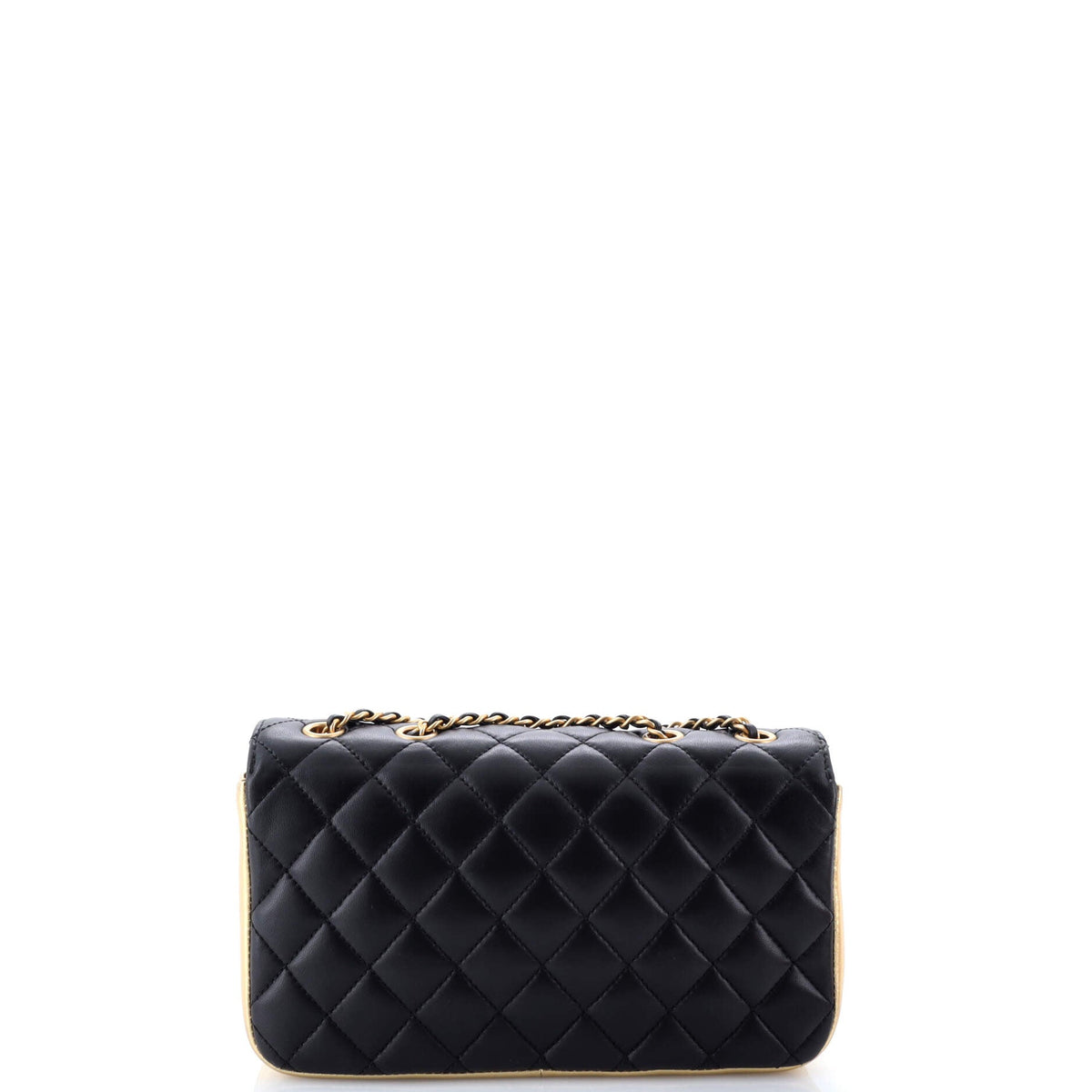 CC Chic Double Flap Bag Quilted Lambskin Small
