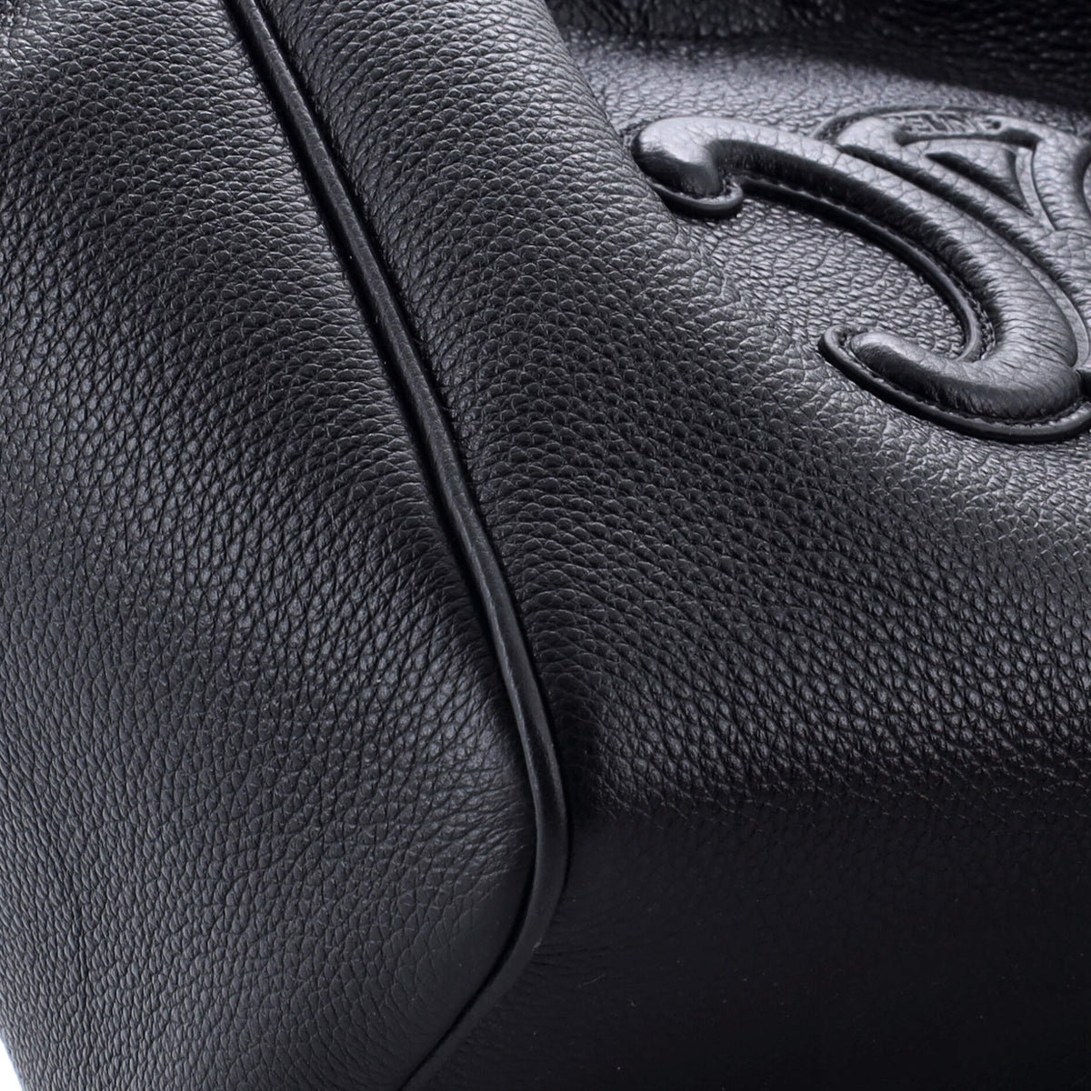 Cuir Triomphe Cabas Drawstring Tote Leather Small