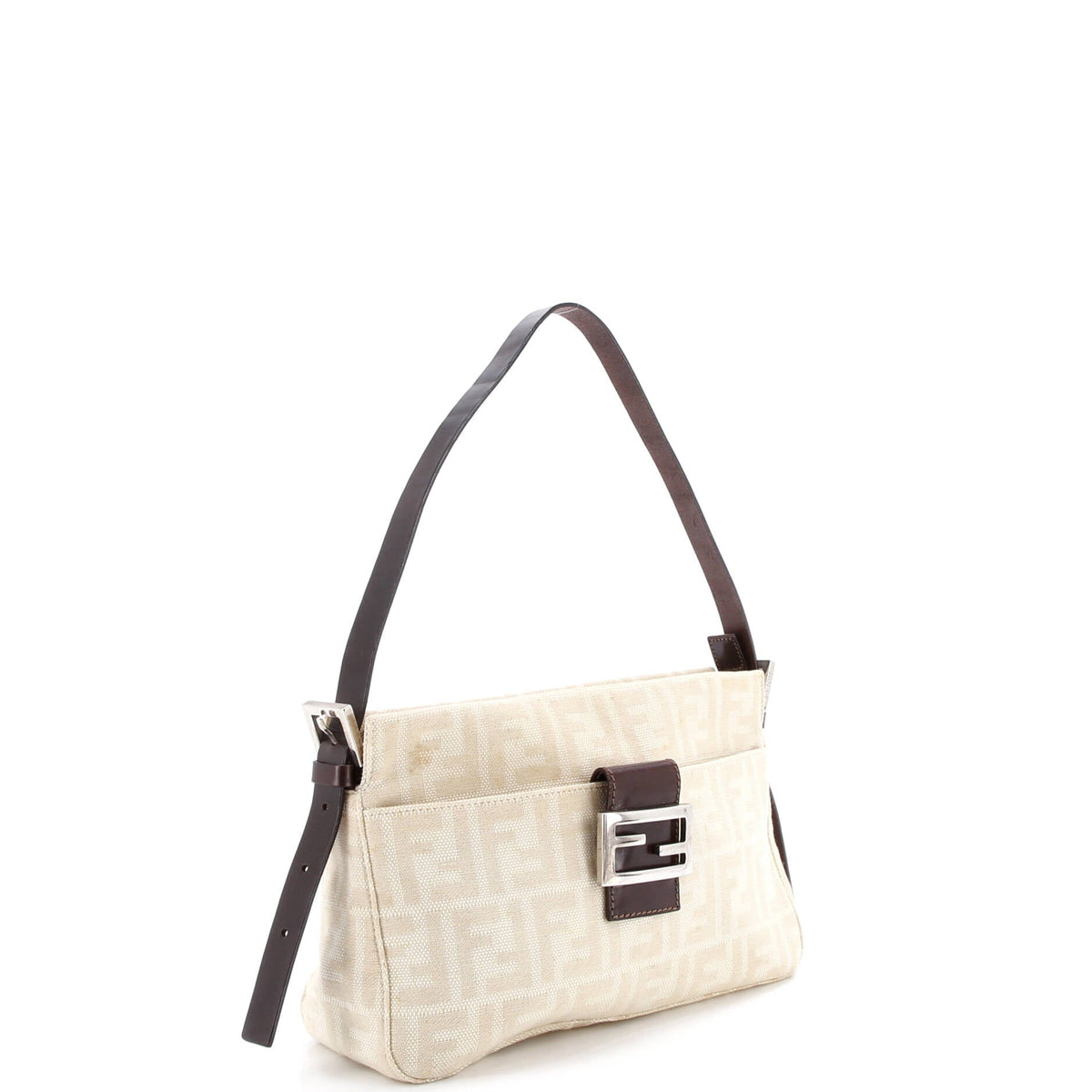 Vintage Pocket Shoulder Bag Zucca Canvas Small