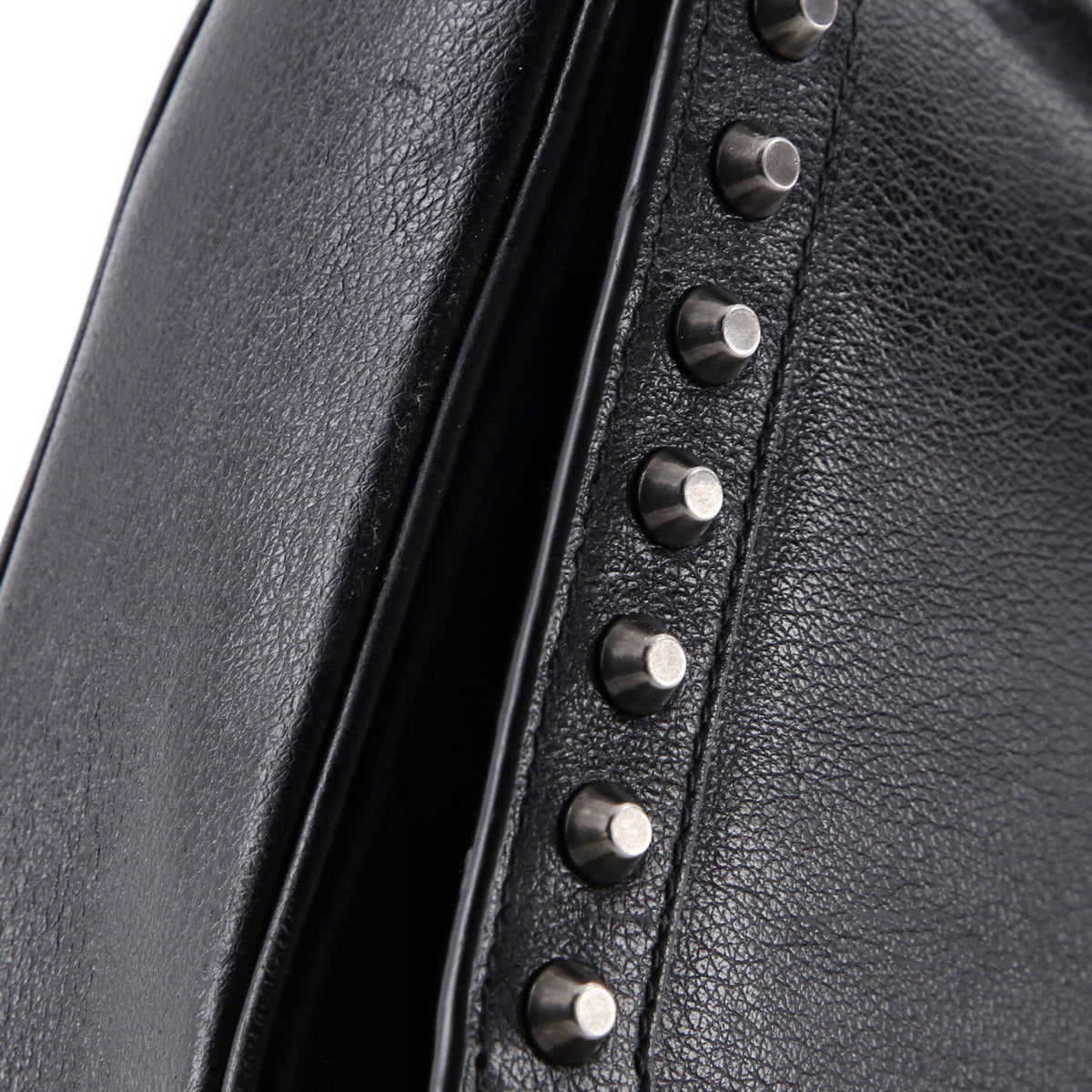 Chain Flap Bag Studded Glace Calf Small