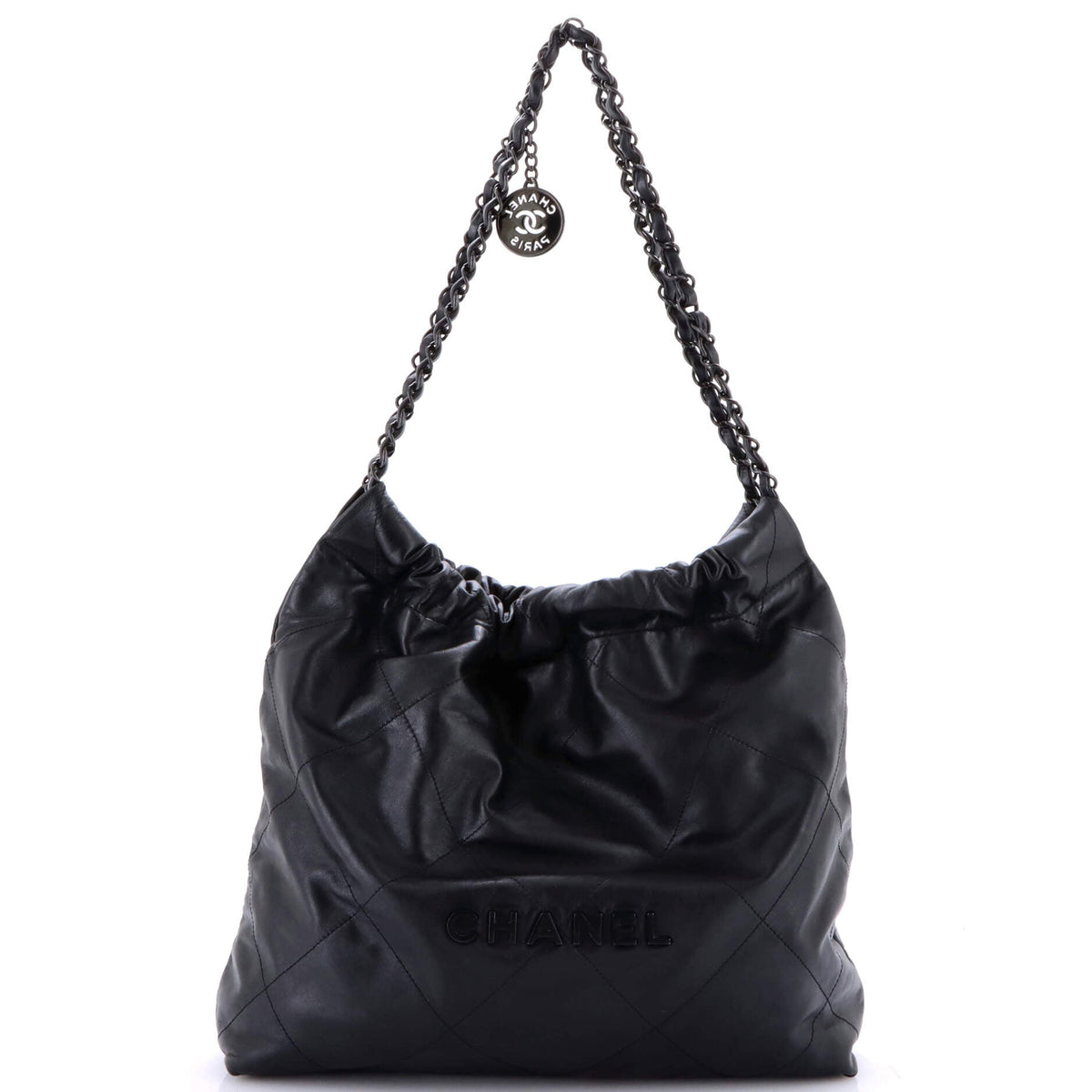 22 Chain Hobo Quilted Calfskin Large
