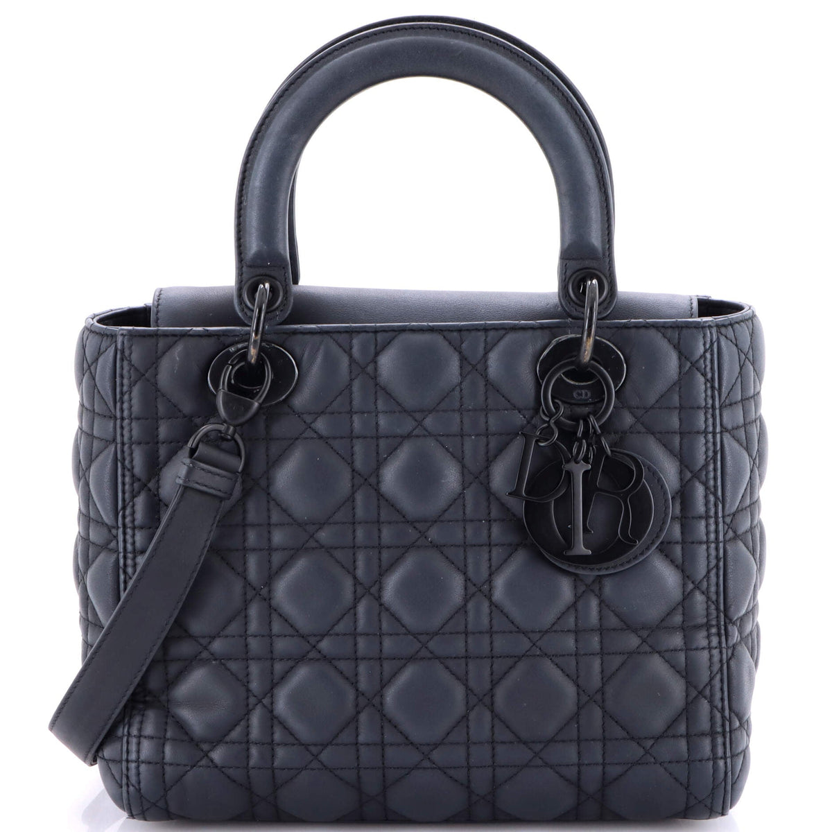 Ultra Matte Lady Dior Bag Cannage Quilt Calfskin Medium