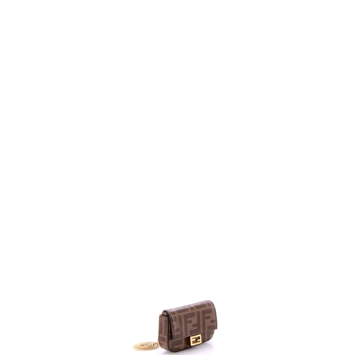 Chain Baguette Charm Bag Zucca Coated Canvas Nano