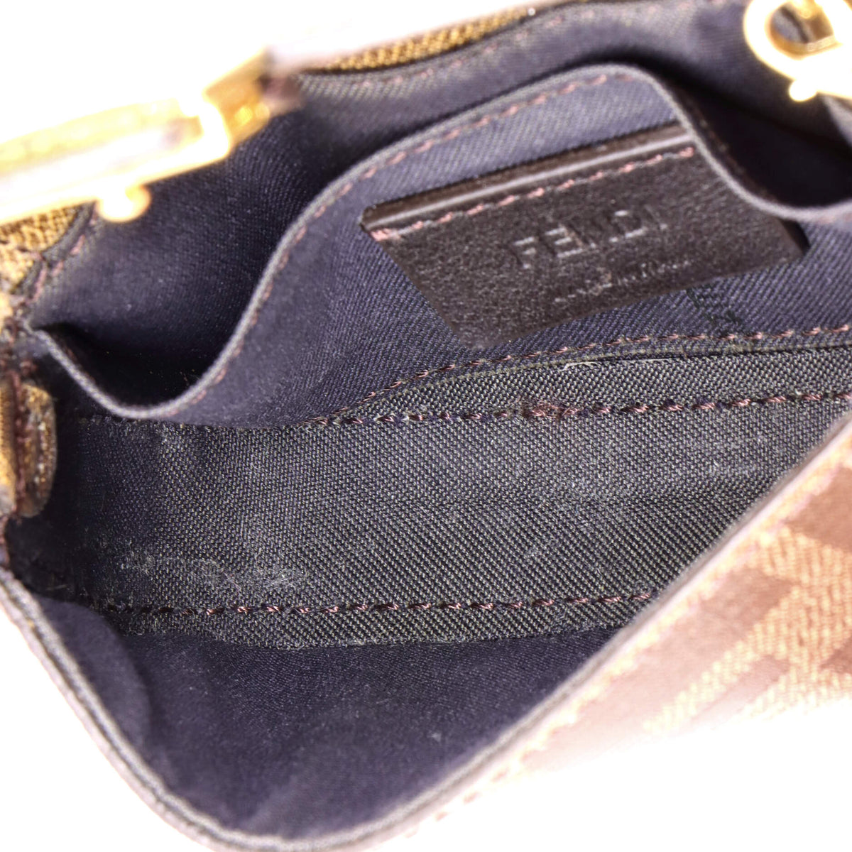 Chain Baguette Charm Bag Zucca Coated Canvas Nano