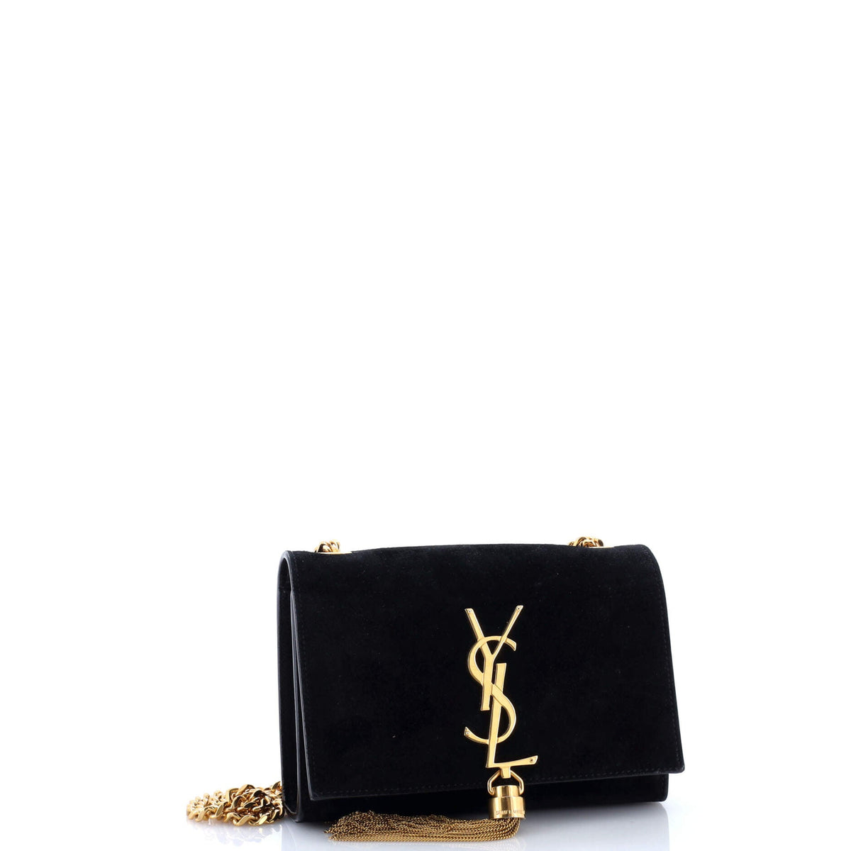 Classic Monogram Tassel Crossbody Bag Suede Small