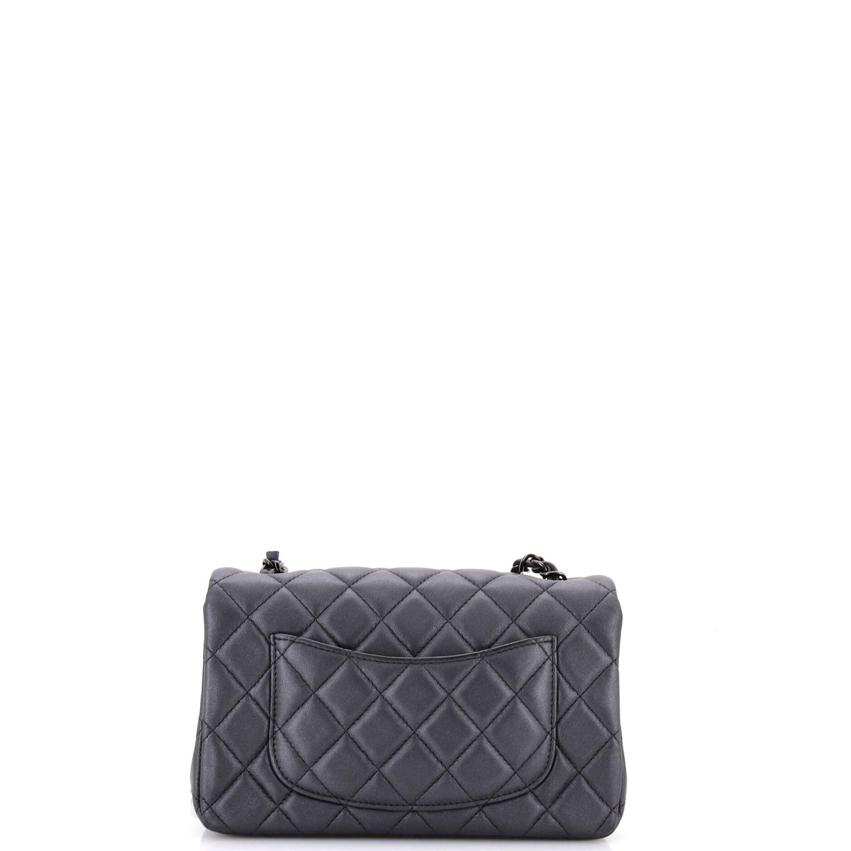 So Black Classic Single Flap Bag Quilted Lambskin Mini