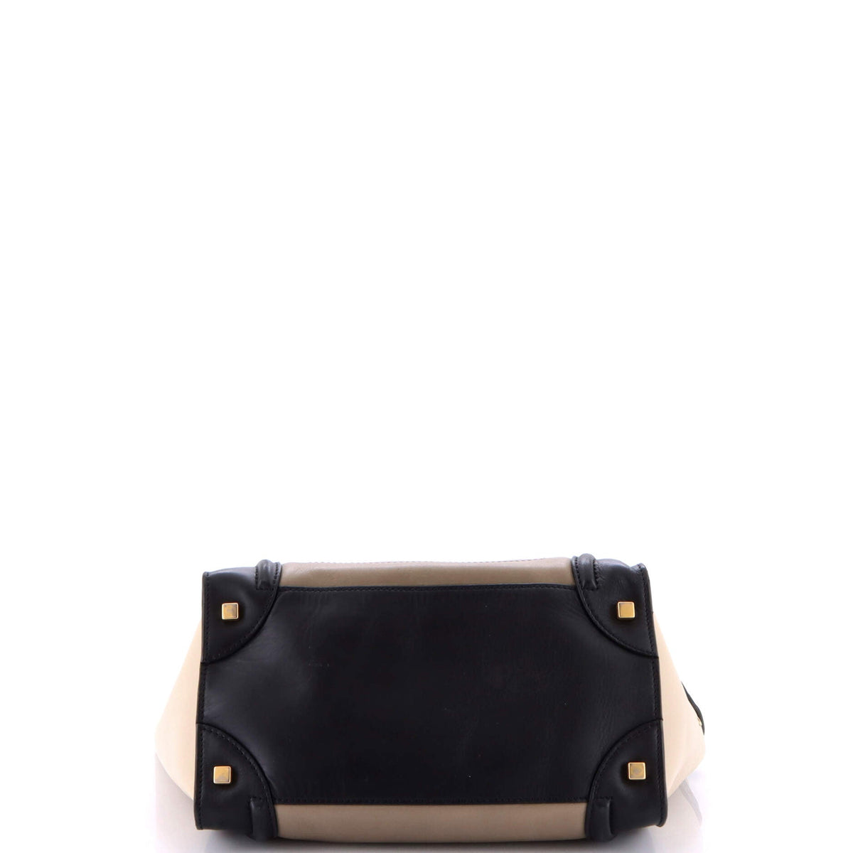 Bicolor Luggage Bag Leather Mini