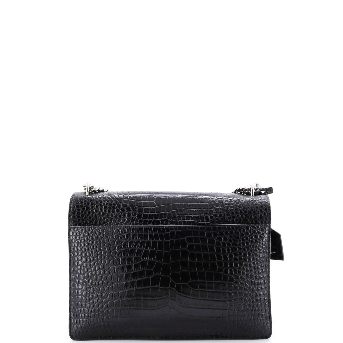 Sunset Crossbody Bag Crocodile Embossed Leather Large