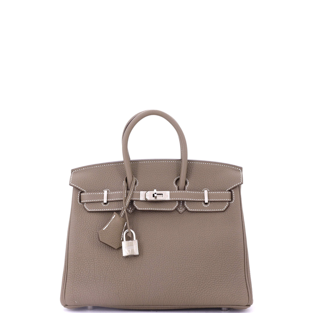 Birkin Handbag Grey Togo with Palladium Hardware 25
