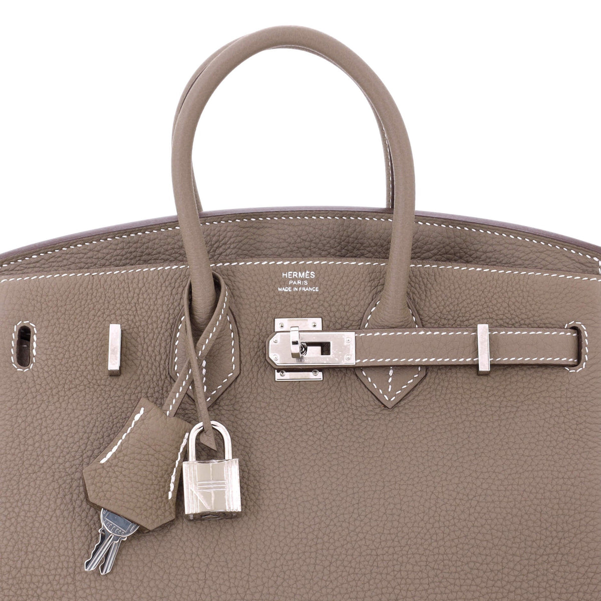Birkin Handbag Grey Togo with Palladium Hardware 25