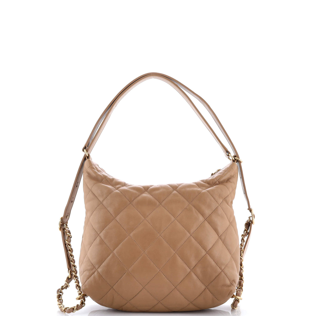 CC Zip Backpack Hobo Quilted Lambskin