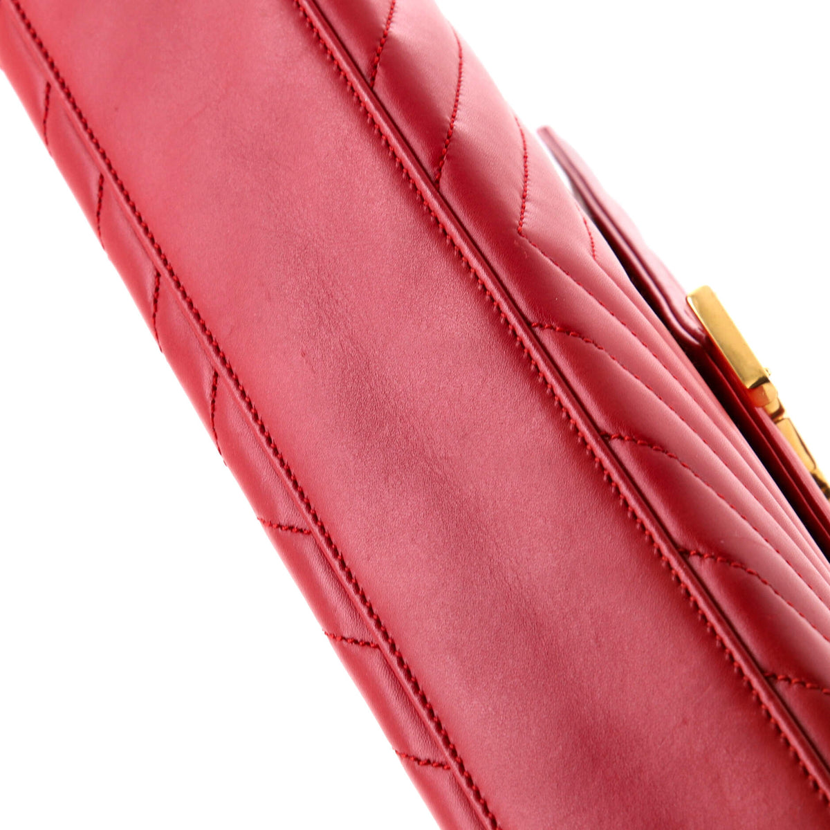 Classic Monogram Envelope Satchel Matelasse Chevron Leather Large